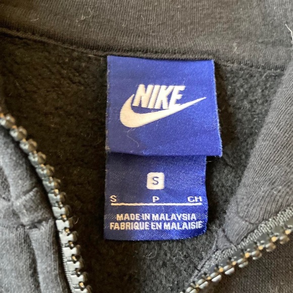 Black Nike hoodie black Nike full zip hoodie Nike club hoodie men’s size small - Picture 3 of 4